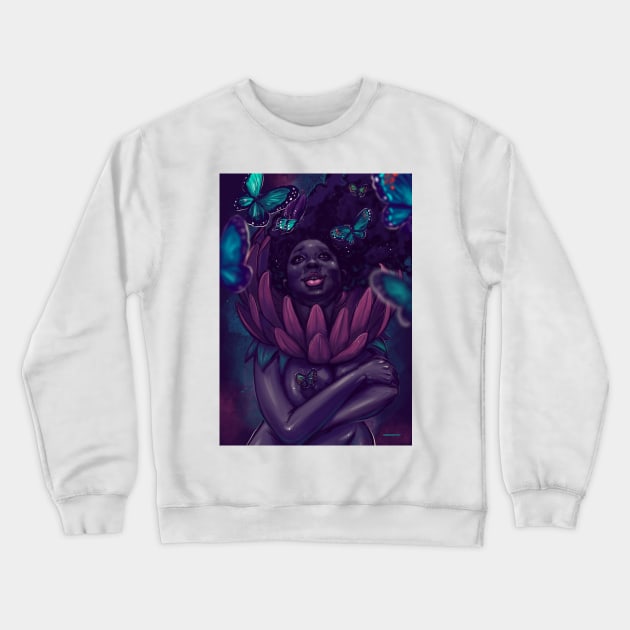 Black Beauty Crewneck Sweatshirt by dracoimagem